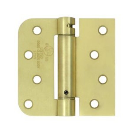 DELTANA DSH4 Square Spring Hinge Brushed Brass, 10PK DSH4R5TT4-XCP10